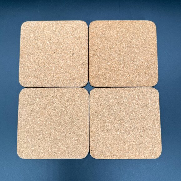 Vintage Royal Table Set of 4 Pink and Green Floral Cork Coasters Made in England - Picture 8 of 8